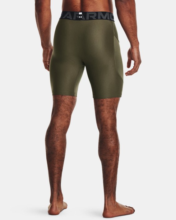 Men's HeatGear® Compression Shorts, Green, pdpMainDesktop image number 1
